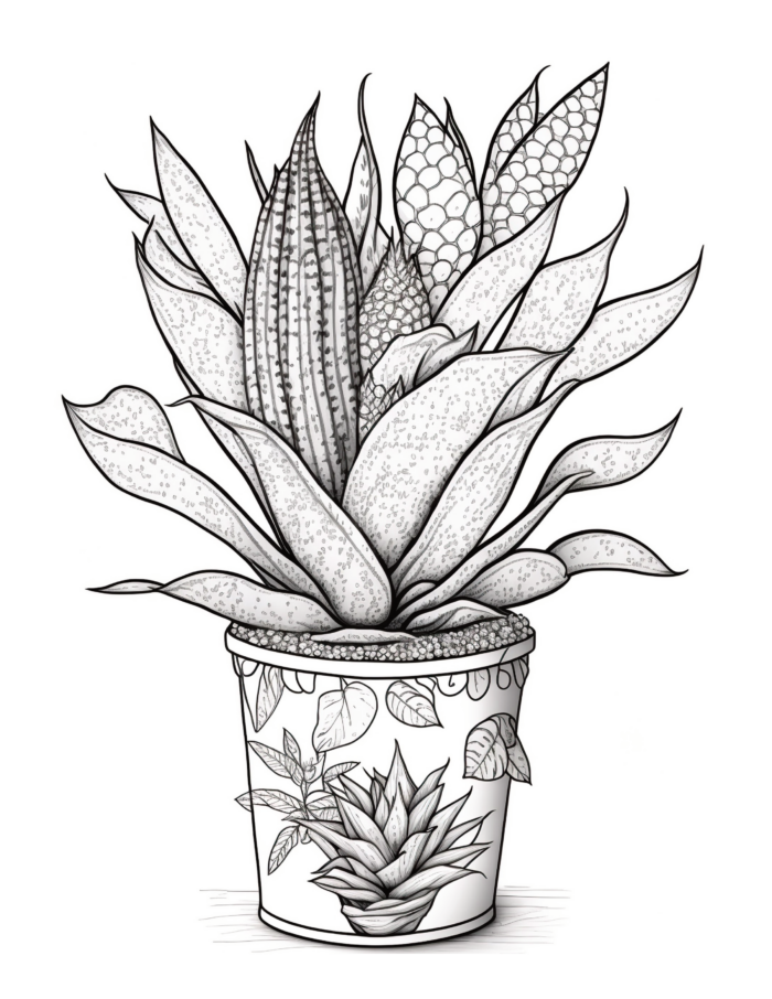 Free Plant Coloring Page 9