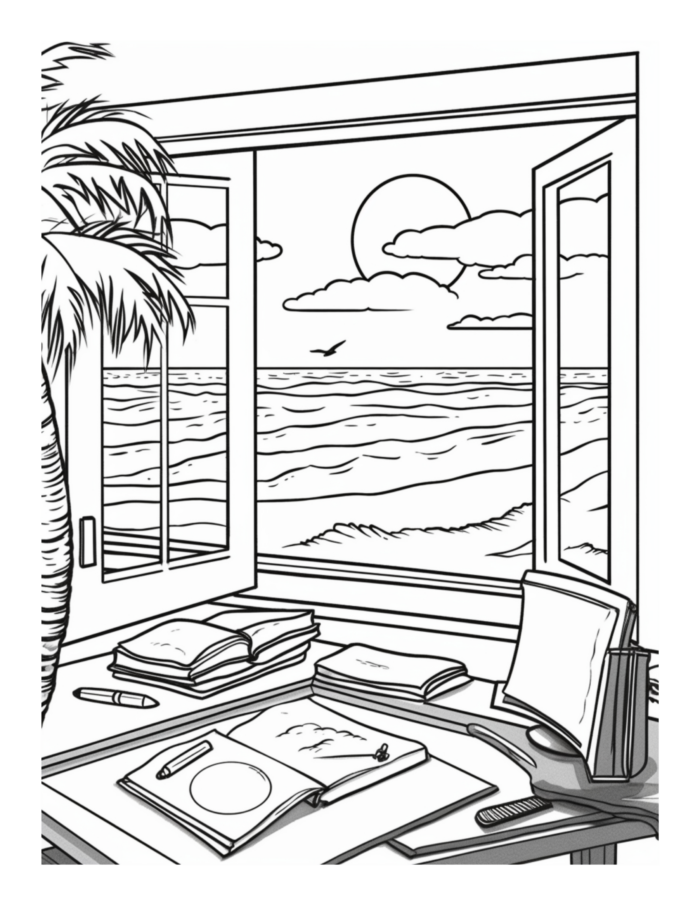 Free Quiet Moments Coloring Page 19