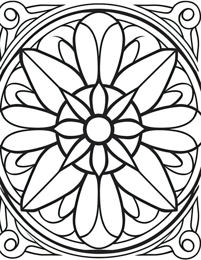 Free Simple Patterns Coloring Page 11