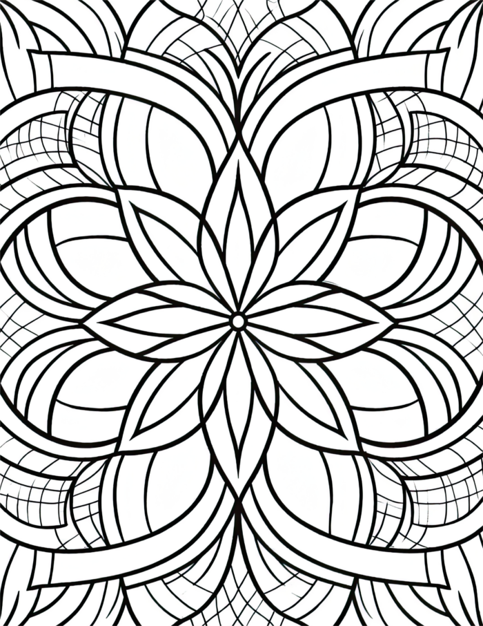 Free Simple Patterns Coloring Page 15
