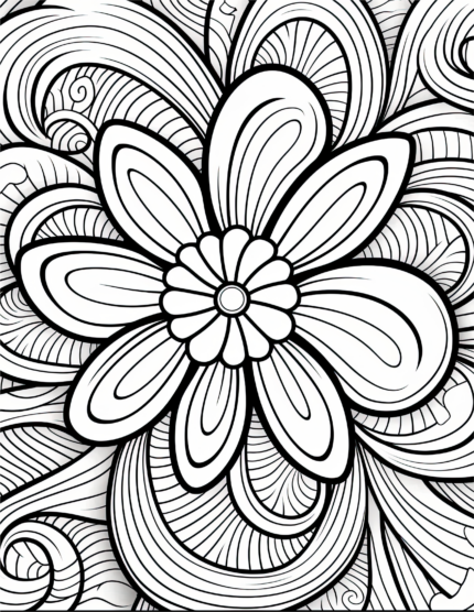 Free Simple Patterns Coloring Page 19