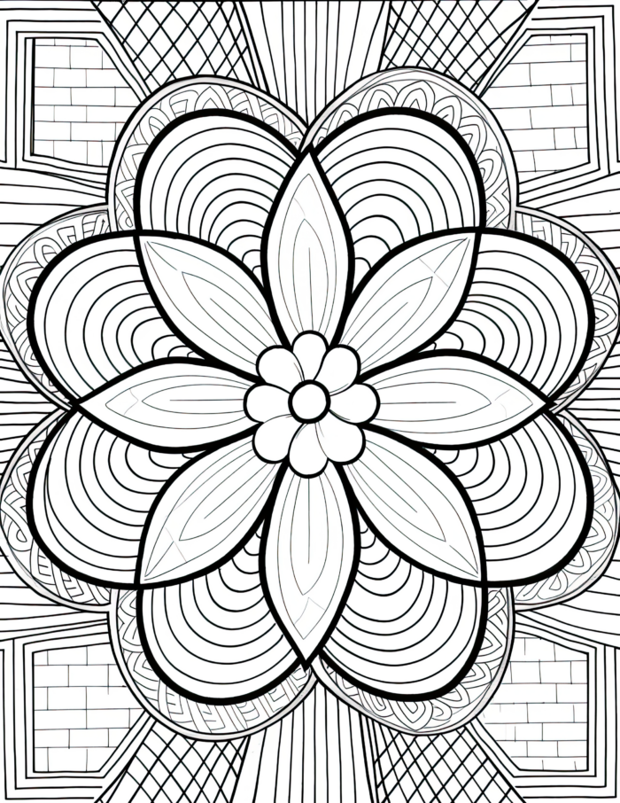 Free Simple Patterns Coloring Page 31