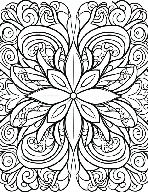 Free Printable Calm Canvas - Simple Pattern Coloring Page For Kids And 