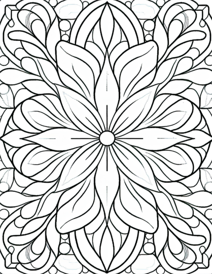Free Simple Patterns Coloring Page 45