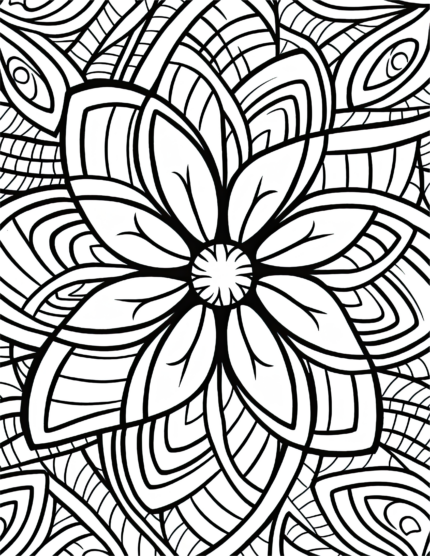 Free Simple Patterns Coloring Page 47