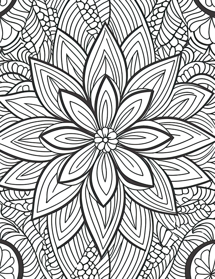 Free Simple Patterns Coloring Page 5