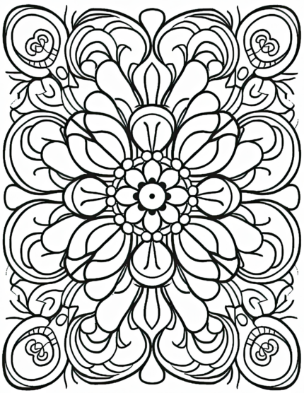 Free Simple Patterns Coloring Page 51