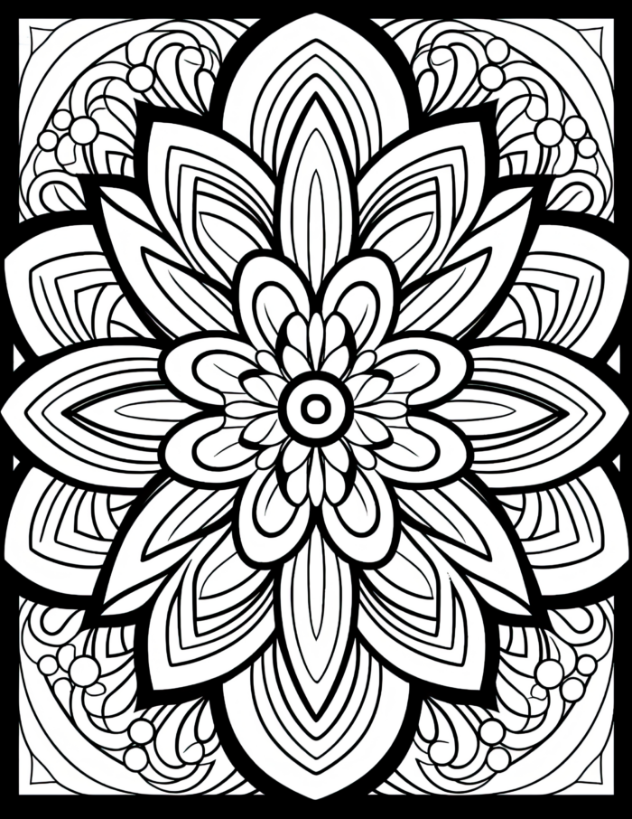 Free Simple Patterns Coloring Page 57
