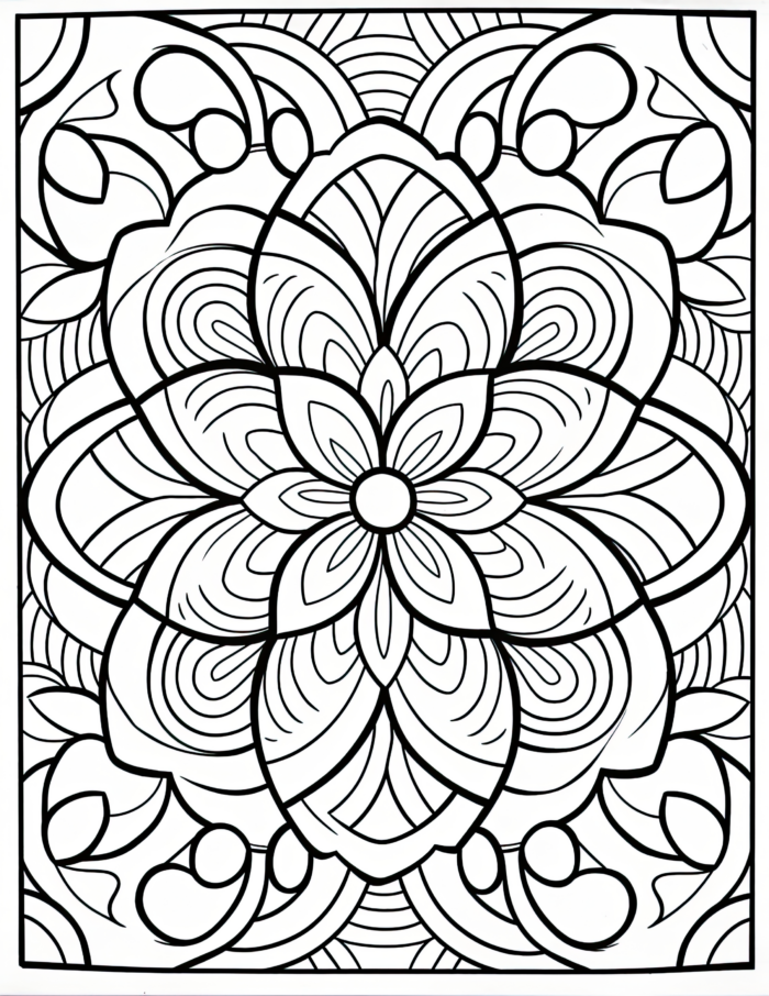 Free Simple Patterns Coloring Page 59