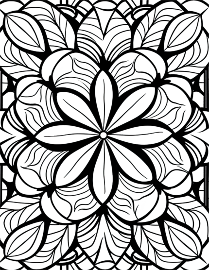 Free Simple Flower Mandala Coloring Page