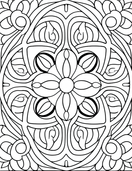 Free Simple Patterns Coloring Page 7