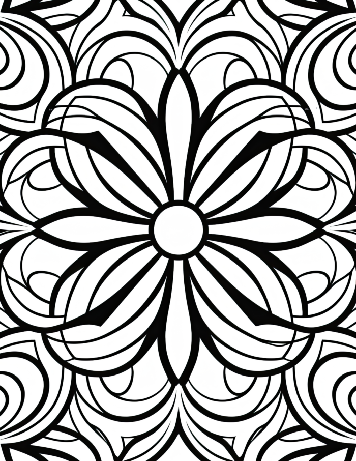 Free Simple Patterns Coloring Page 9