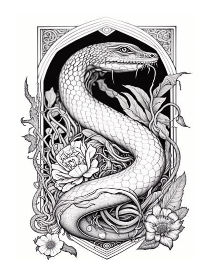 Free Snake Coloring Page 85