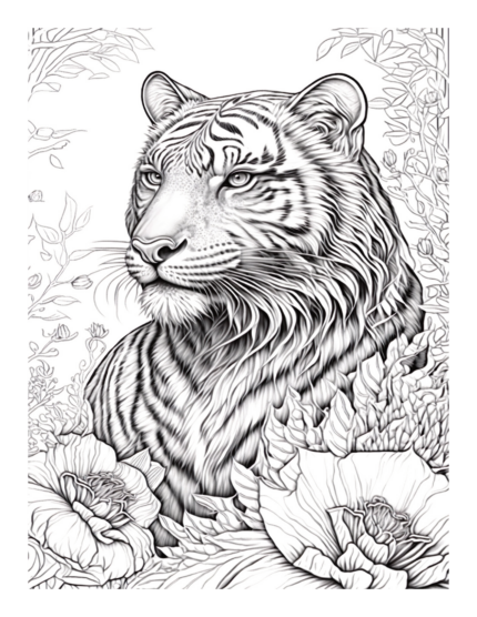 Free Tiger Coloring Page 89