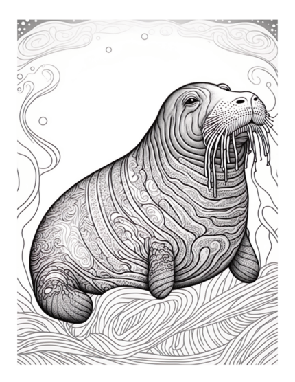 Free Walrus Coloring Page 91