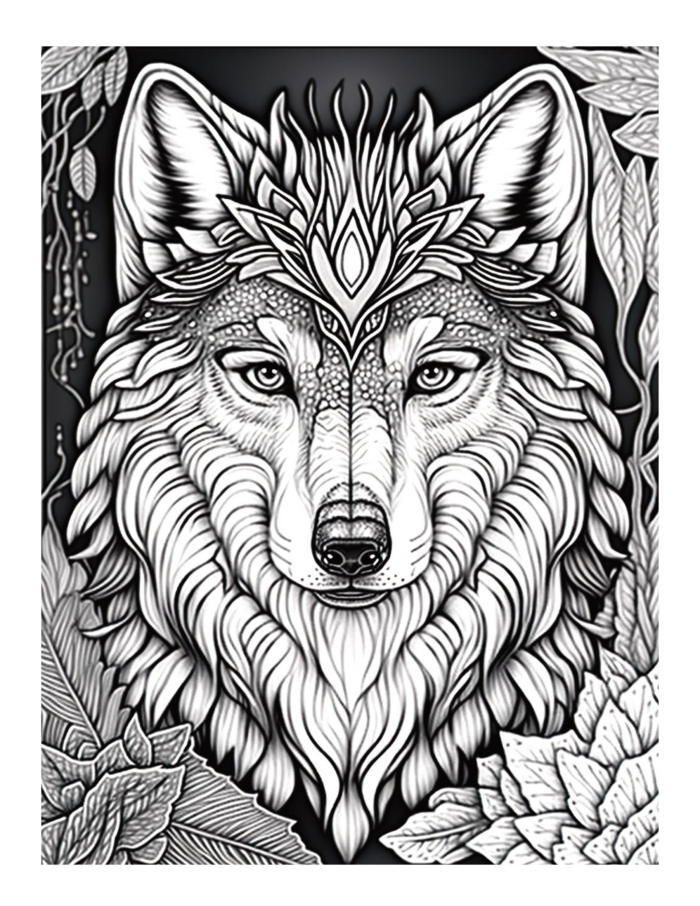 Free Wolf Coloring Page 95