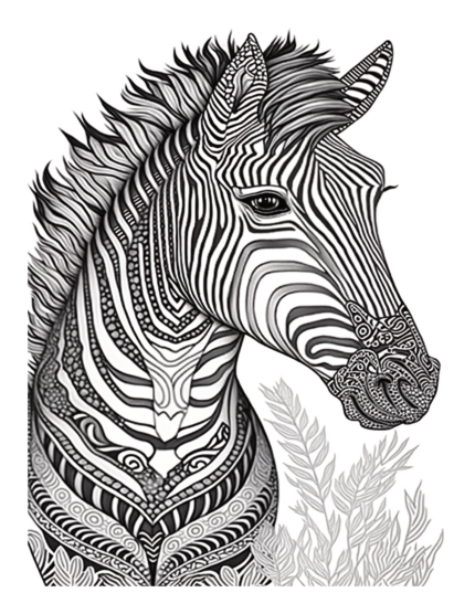 Free Zebra Coloring Page 57