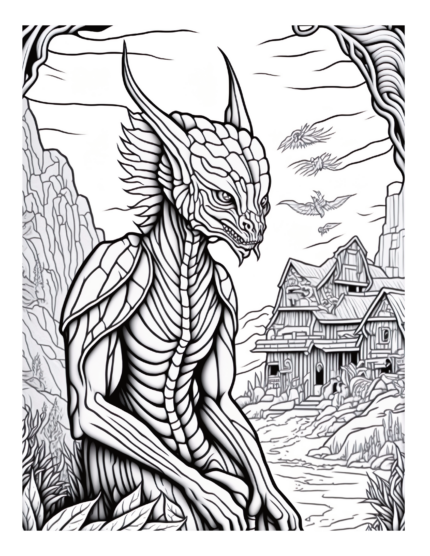 Free Mystical Creature Coloring Page 41