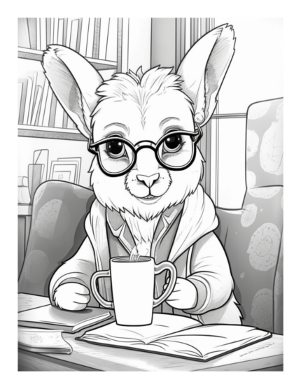 Free Coffee and Critters Coloring Page 21