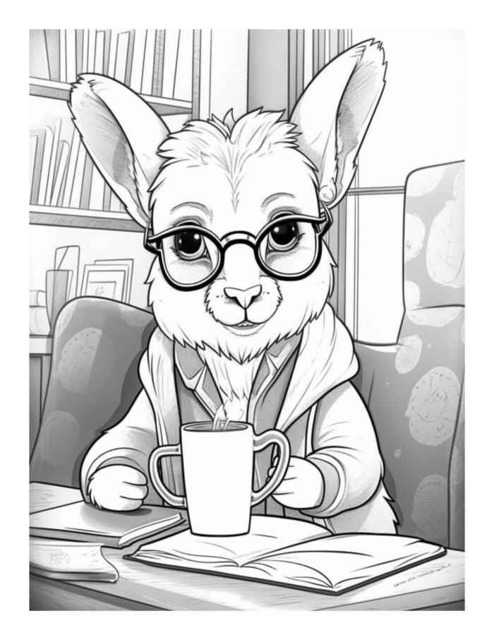 Free Coffee and Critters Coloring Page 21