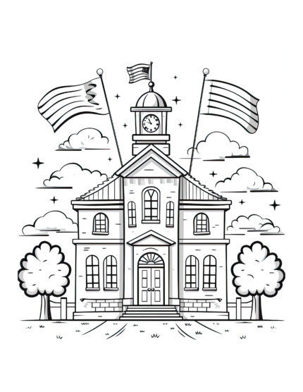 Free Back to School Coloring Page 1