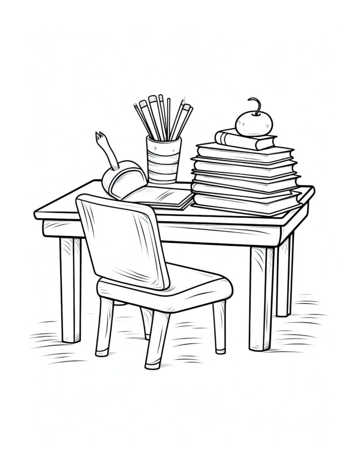Free Back to School Coloring Page 10