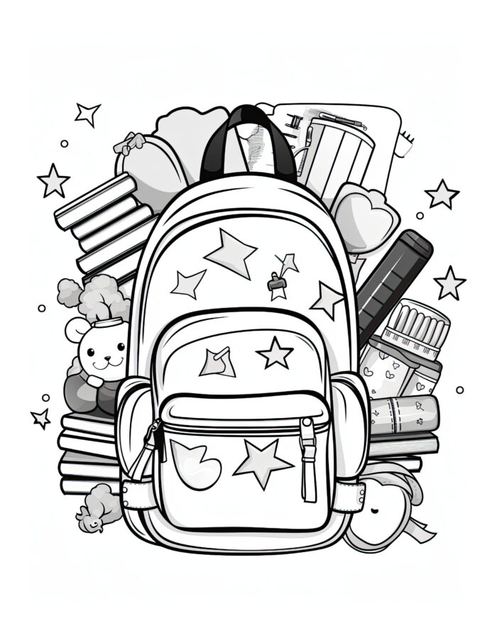 Free Back to School Coloring Page 2
