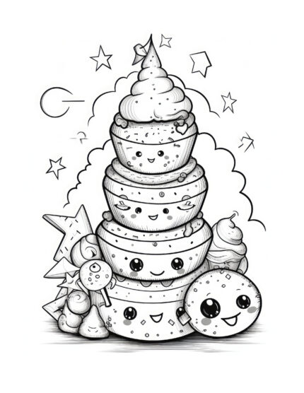 Free Back to School Treats Coloring Page