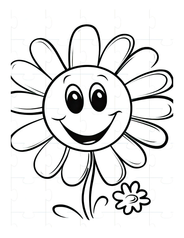 Free Back to School Daisy Coloring Page