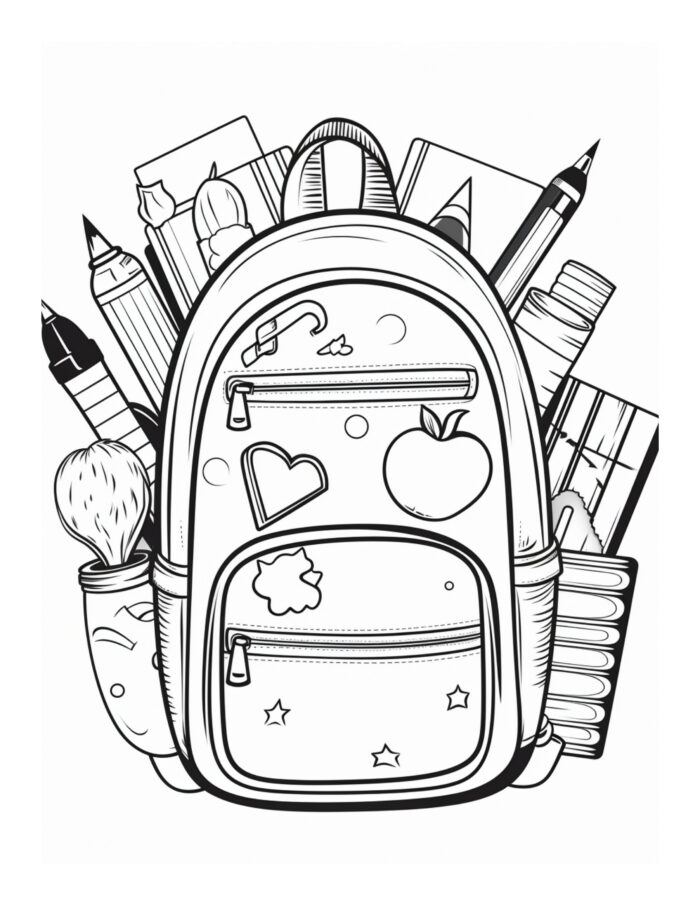 Free Back to School Coloring Page 36