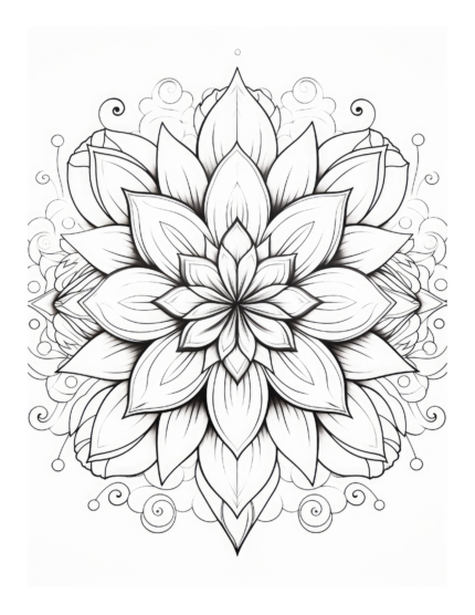 Free Flowers Coloring Page 15