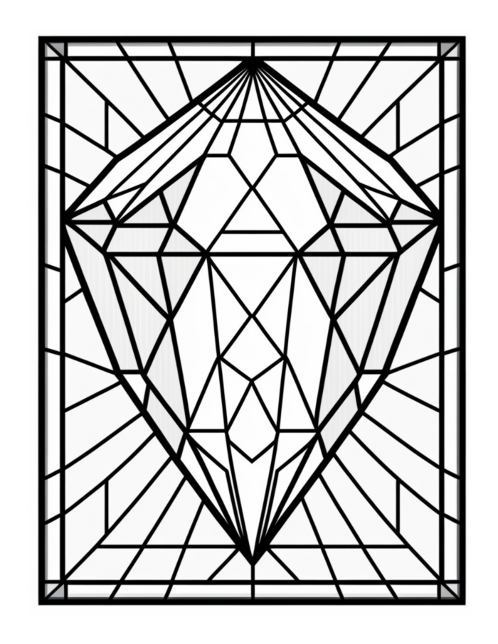 Free Geometric Shapes Coloring Page