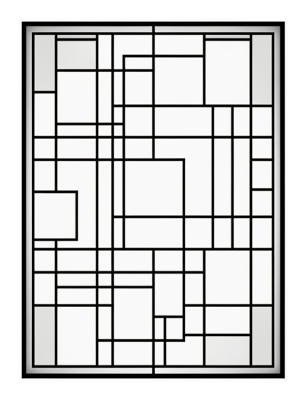 Free Geometric Shapes Stained Glass Coloring Page 73