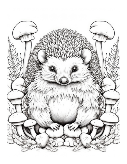 Free Hedgehog Coloring Page 59
