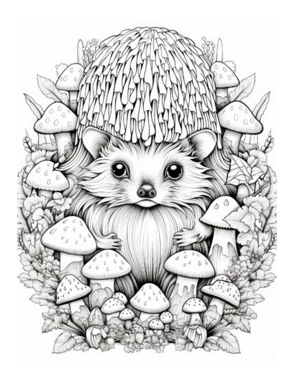 Free Hedgehog Coloring Page 60