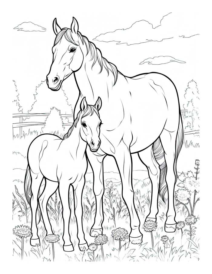 Free Horse Lovers Coloring Page 11