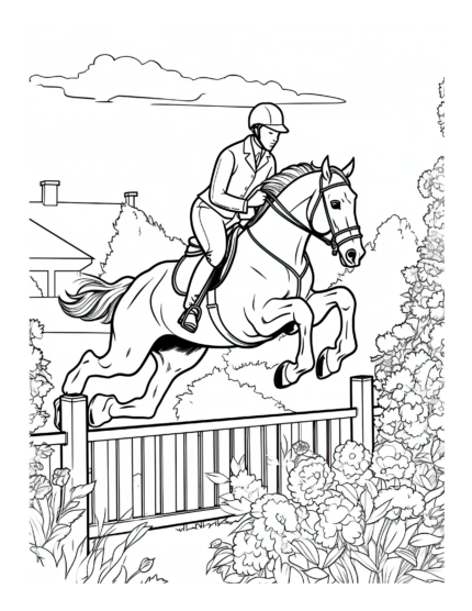 Free Horse Lovers Coloring Page 13