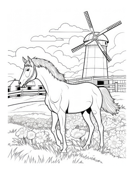 Free Horse Lovers Coloring Page 23
