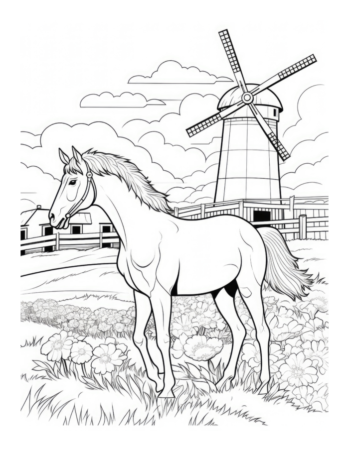 Free Horse Lovers Coloring Page 23