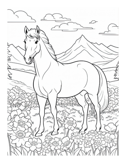 Free Horse Lovers Coloring Page 25