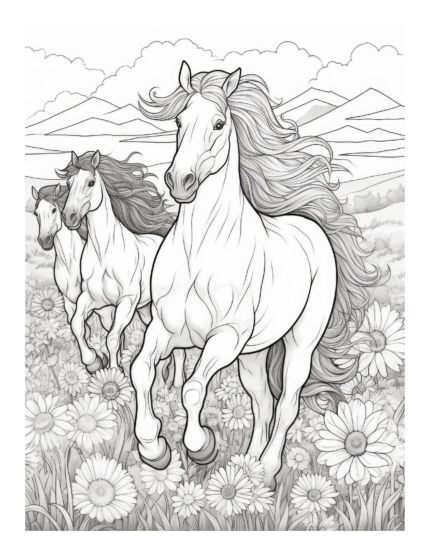 Free Horse Lovers Coloring Page 27