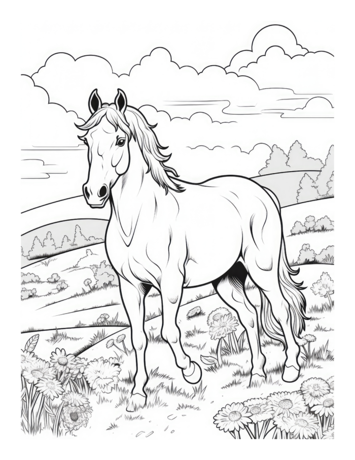 Free Horse Lovers Coloring Page 29