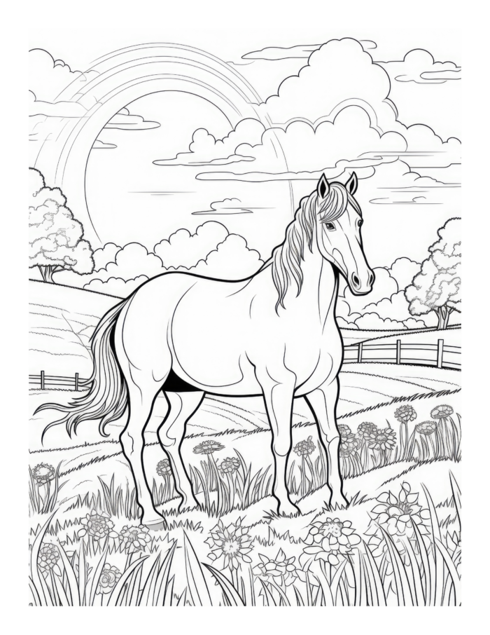 Free Horse Lovers Coloring Page 31