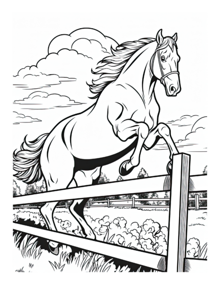 Free Horse Lovers Coloring Page 33