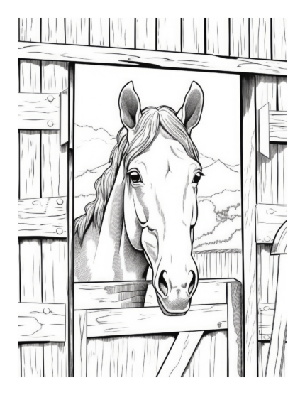 Free Horse Lovers Coloring Page 37