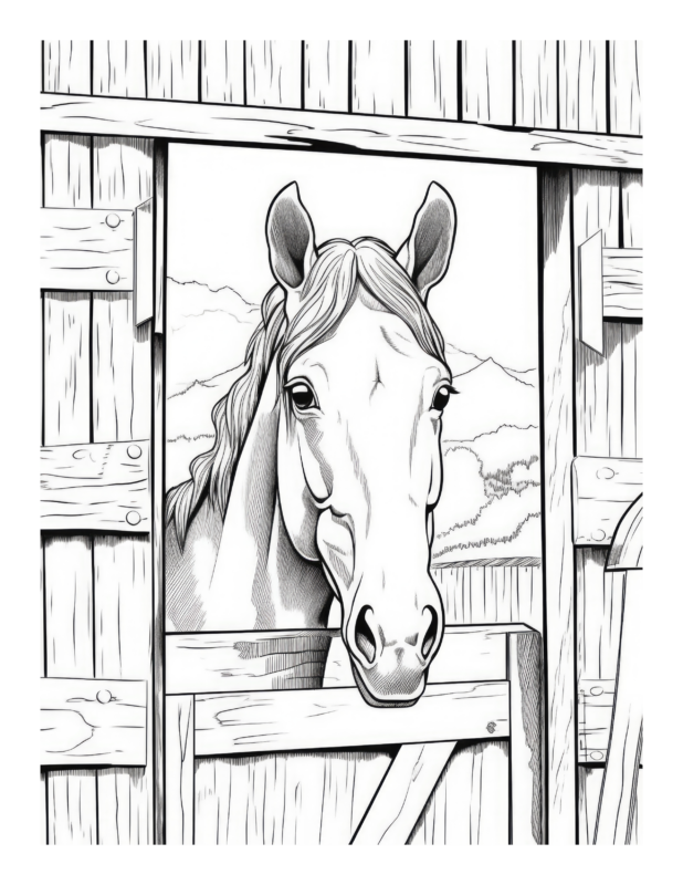 Free Horse Lovers Coloring Page 37
