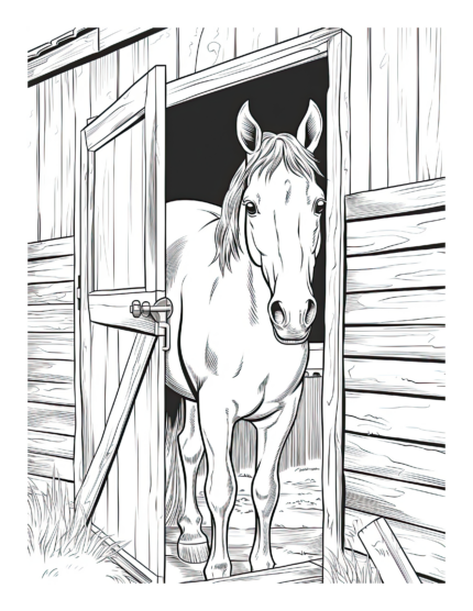 Free Horse Lovers Coloring Page 39