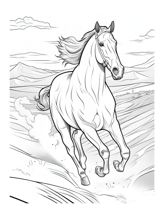 Free Horse Lovers Coloring Page 41