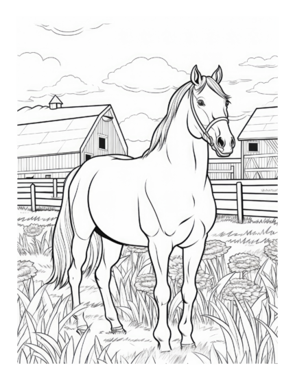 Free Horse Lovers Coloring Page 49