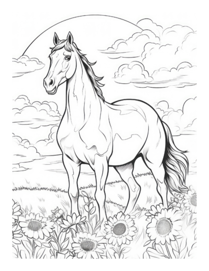 Free Horse Lovers Coloring Page 51